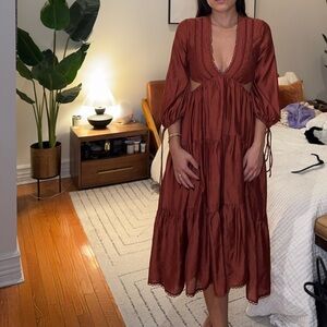 ASOS Maroon Cut-Out Dress